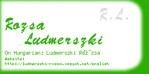 rozsa ludmerszki business card